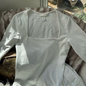 H&M Cream Long Sleeve Top